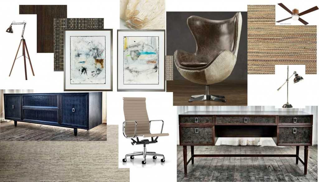 Hamptons Home Office Interior Design 