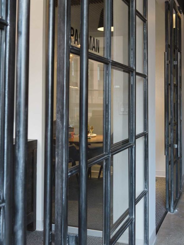 steel glass conference room doors