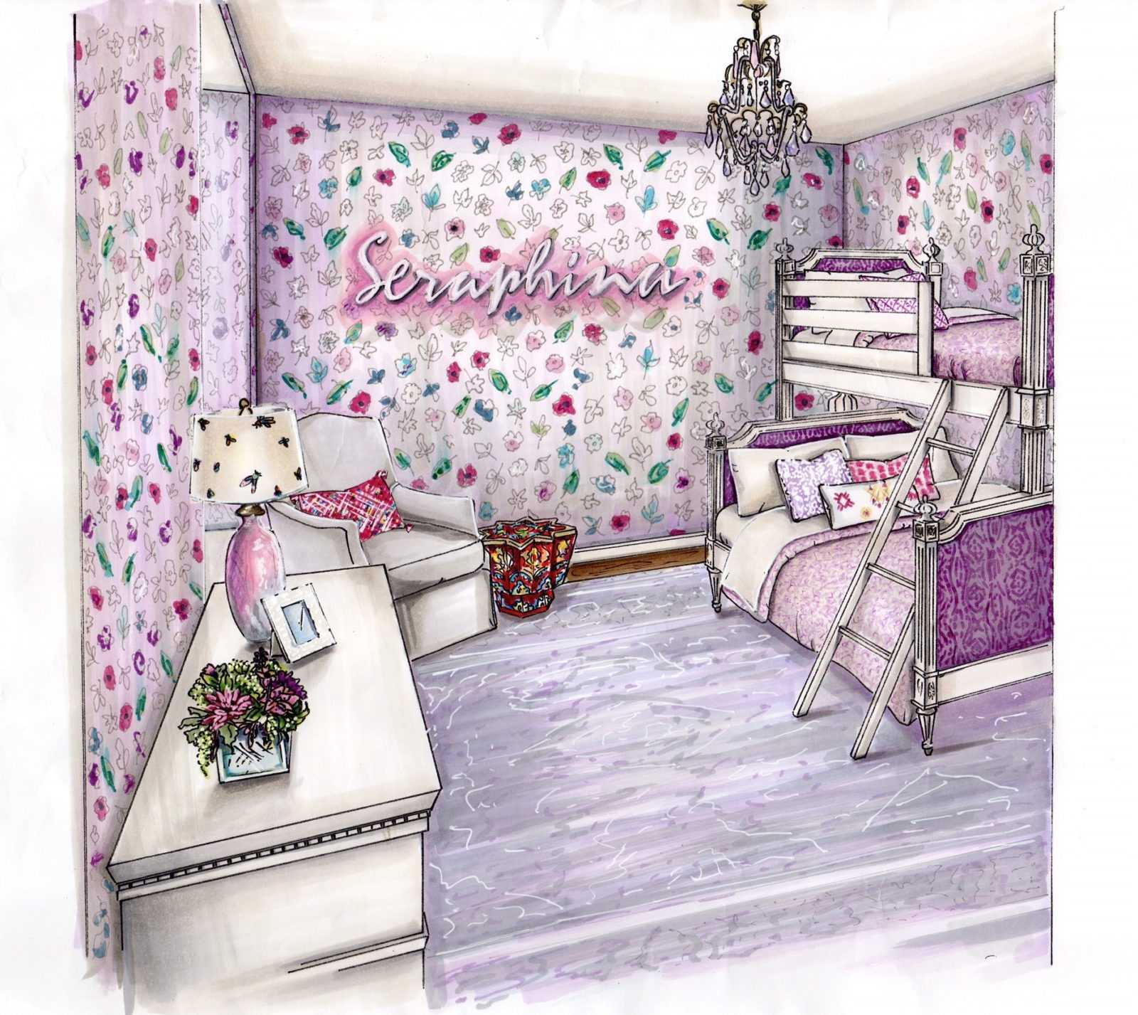 220 Central Park South Interior Design for a little girl 