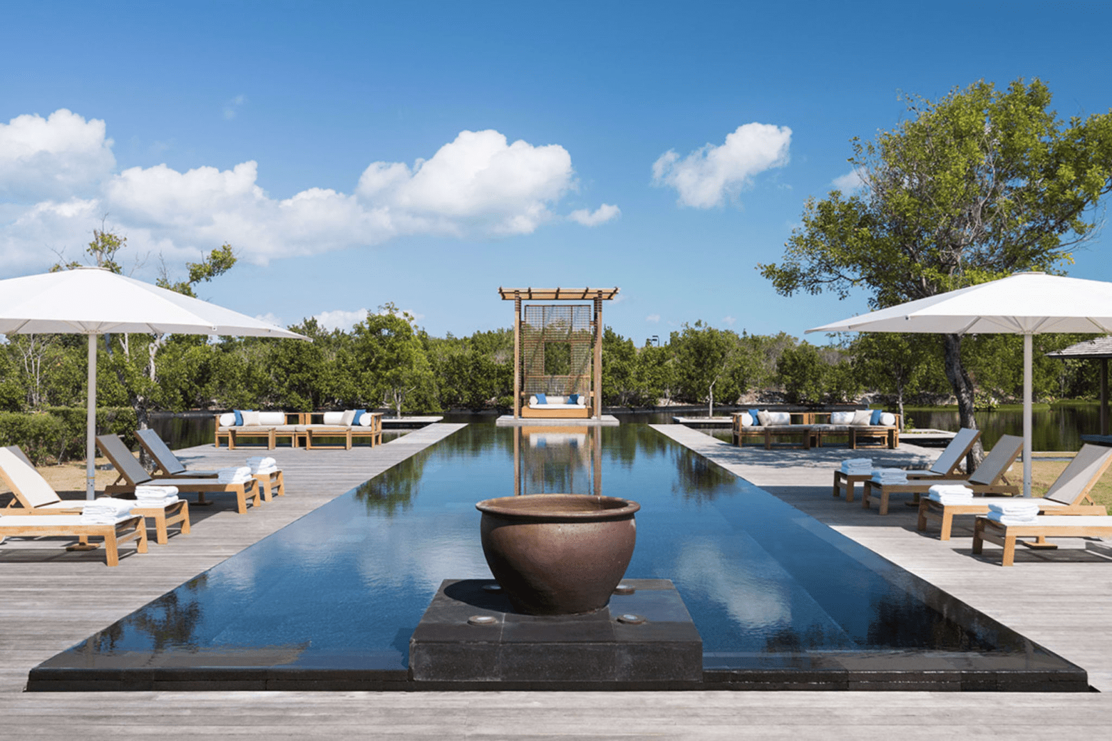 salt water pool Hamptons interior designers 