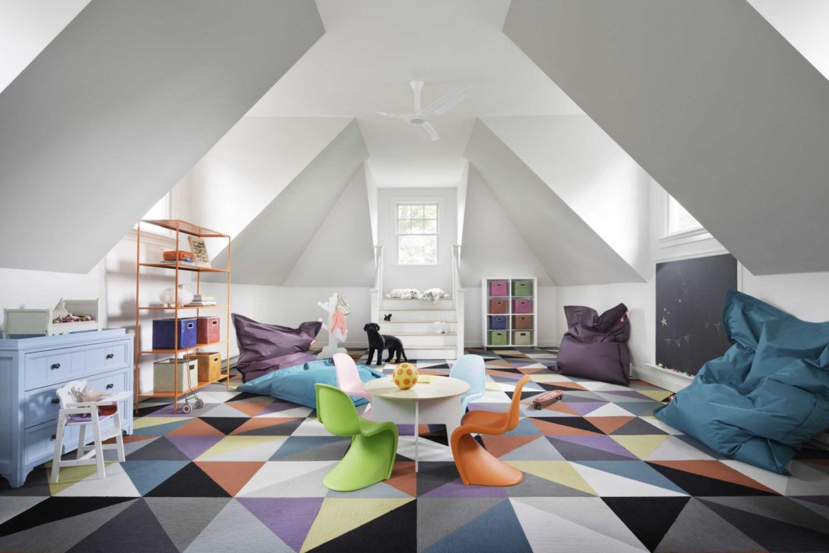 colorful play room with jewel tone colors