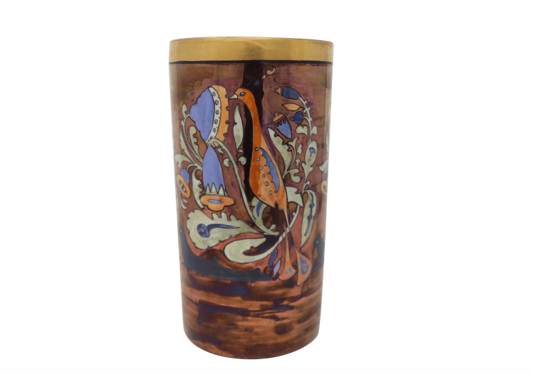 Multicolored glass vase