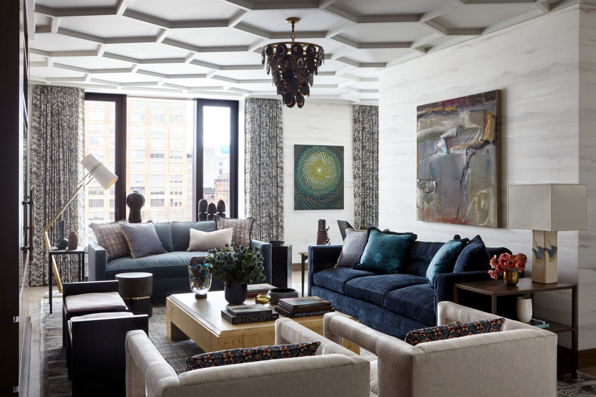 dark and moody contemporary living room design